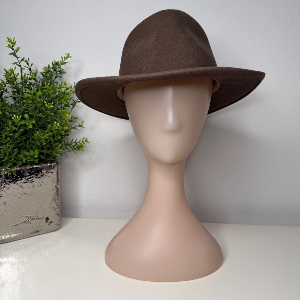 Sheplers by Bailey Fedora Hat Unisex Brown 100% Wool Felt Western Boho Small